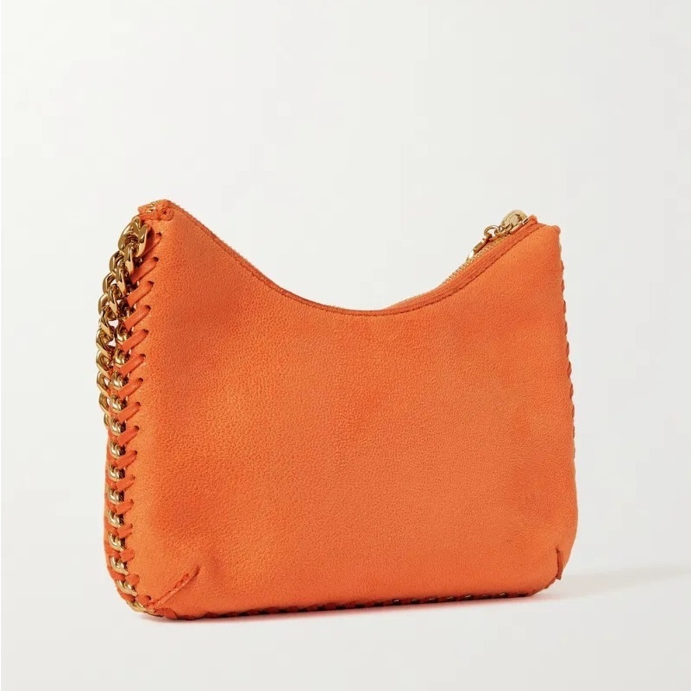 Stella McCartney Mini Zip Falabella Shoulder Bag in Orange - Picture 3 of 7